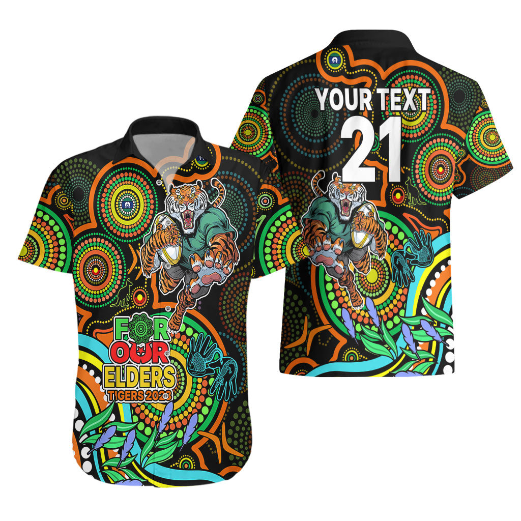Custom Tigers Rugby Aboriginal Art Hawaiian Shirt NAIDOC Indigenous Tribal - Vibe Hoodie Shop
