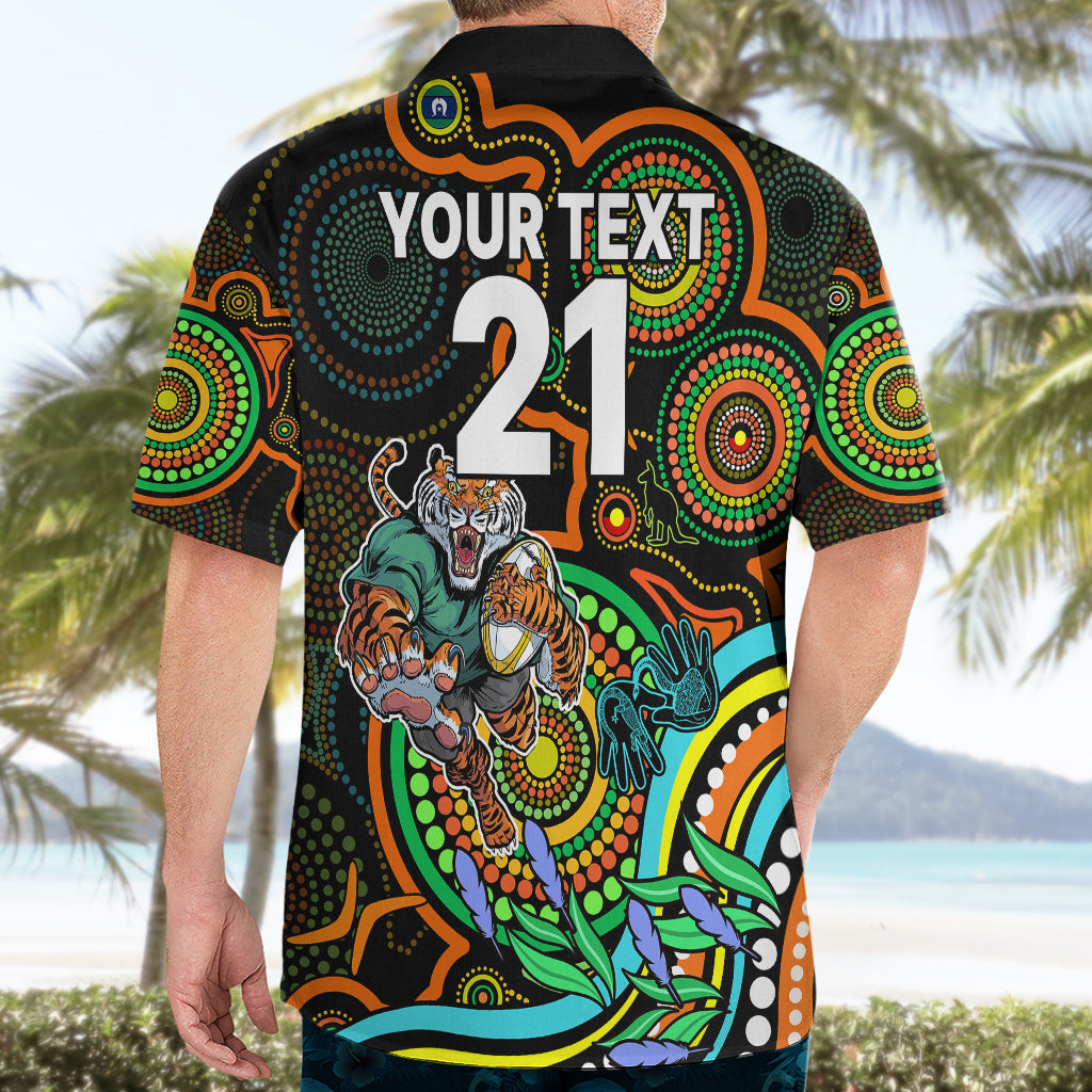 Custom Tigers Rugby Aboriginal Art Hawaiian Shirt NAIDOC Indigenous Tribal - Vibe Hoodie Shop