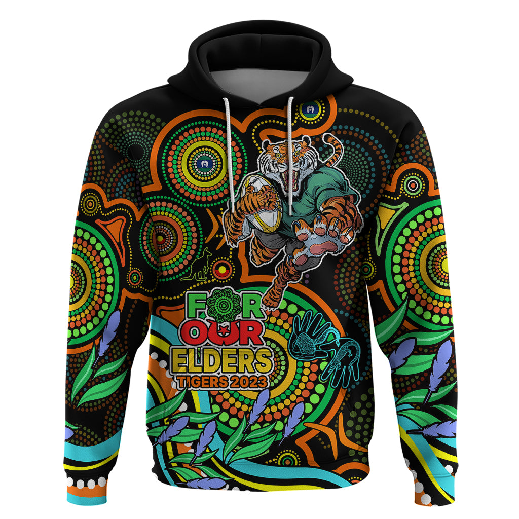 Custom Tigers Rugby Aboriginal Art Hoodie NAIDOC Indigenous Tribal LT9 - Vibe Hoodie Shop