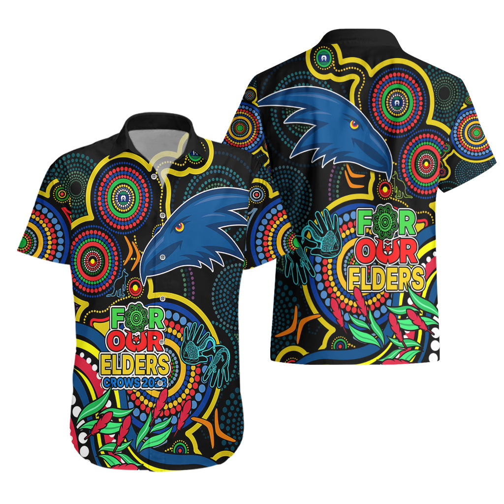 Crows Football Aboriginal Art Hawaiian Shirt NAIDOC Indigenous Tribal - Vibe Hoodie Shop