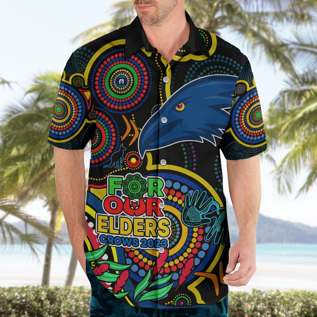 Crows Football Aboriginal Art Hawaiian Shirt NAIDOC Indigenous Tribal - Vibe Hoodie Shop