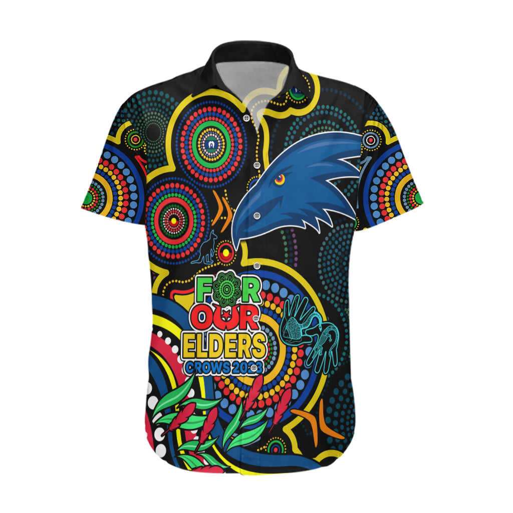 Custom Crows Football Aboriginal Art Hawaiian Shirt NAIDOC Indigenous Tribal - Vibe Hoodie Shop