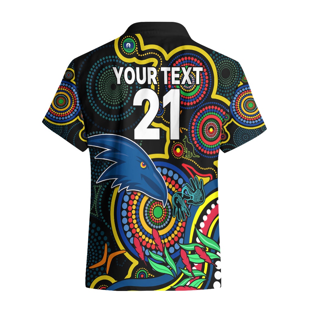 Custom Crows Football Aboriginal Art Hawaiian Shirt NAIDOC Indigenous Tribal - Vibe Hoodie Shop