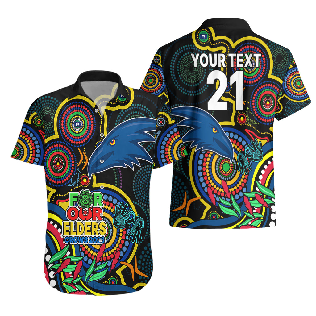 Custom Crows Football Aboriginal Art Hawaiian Shirt NAIDOC Indigenous Tribal - Vibe Hoodie Shop