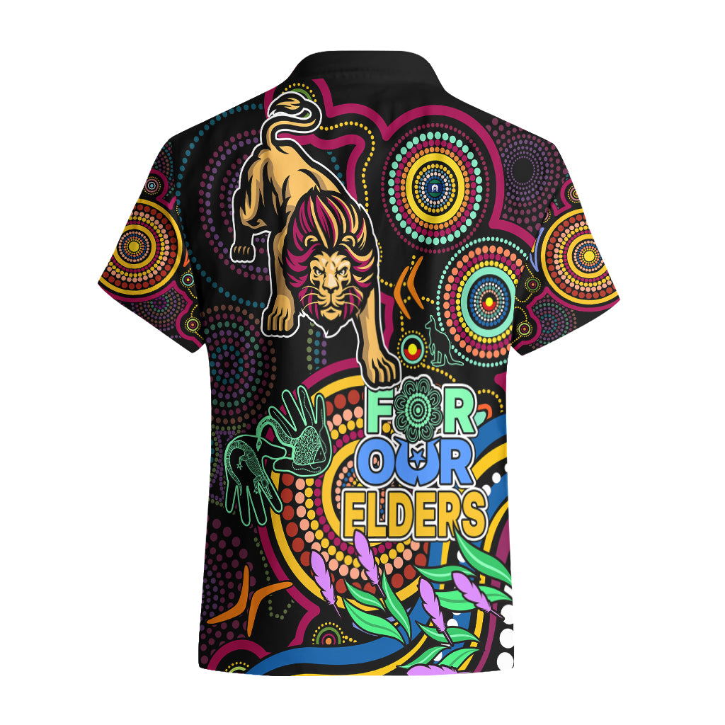 Lions Football Aboriginal Art Hawaiian Shirt NAIDOC Indigenous Tribal - Vibe Hoodie Shop