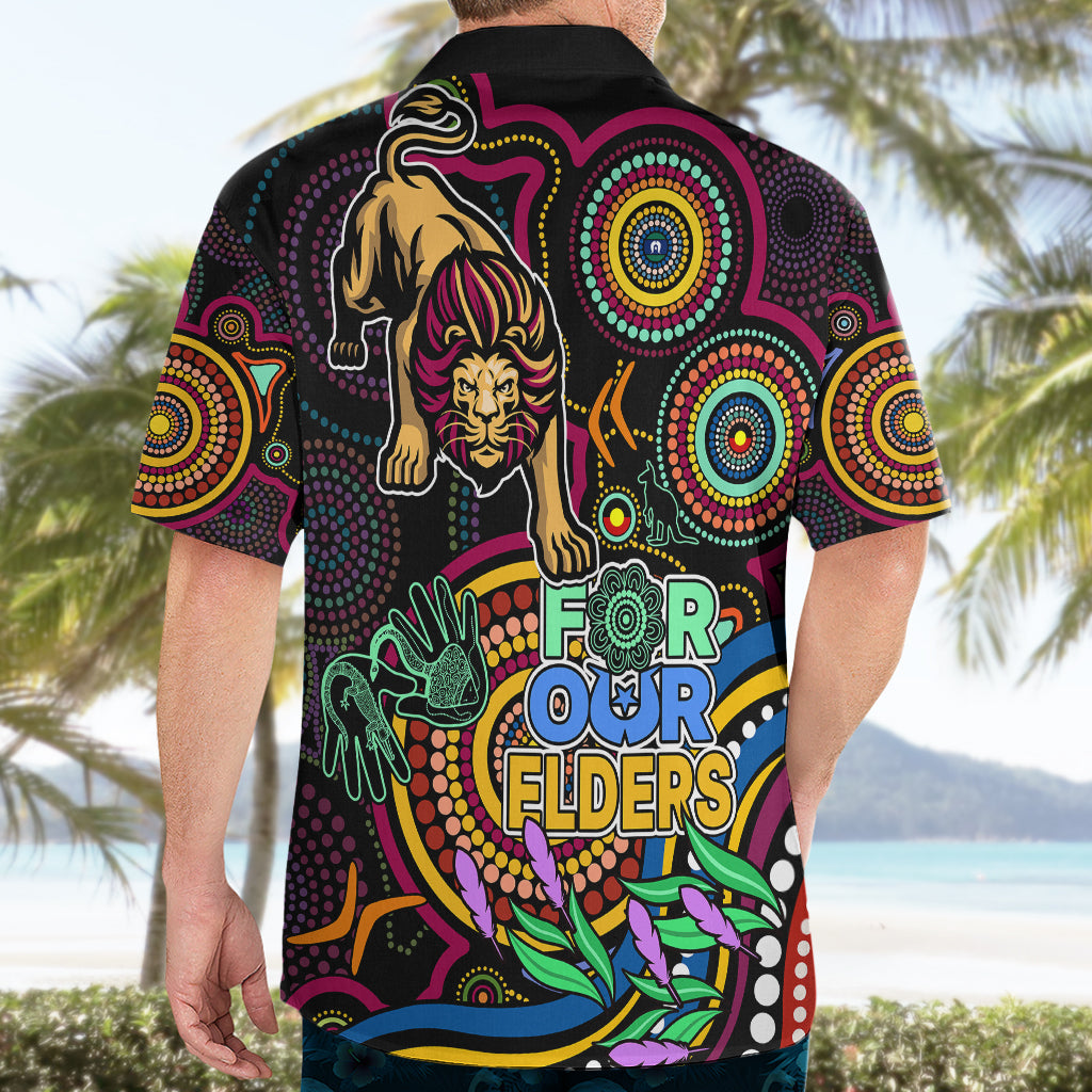 Lions Football Aboriginal Art Hawaiian Shirt NAIDOC Indigenous Tribal - Vibe Hoodie Shop