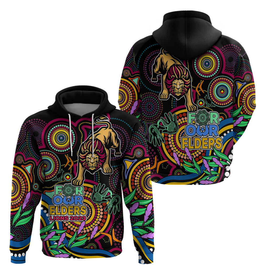 Lions Football Aboriginal Art Hoodie NAIDOC Indigenous Tribal LT9 - Vibe Hoodie Shop