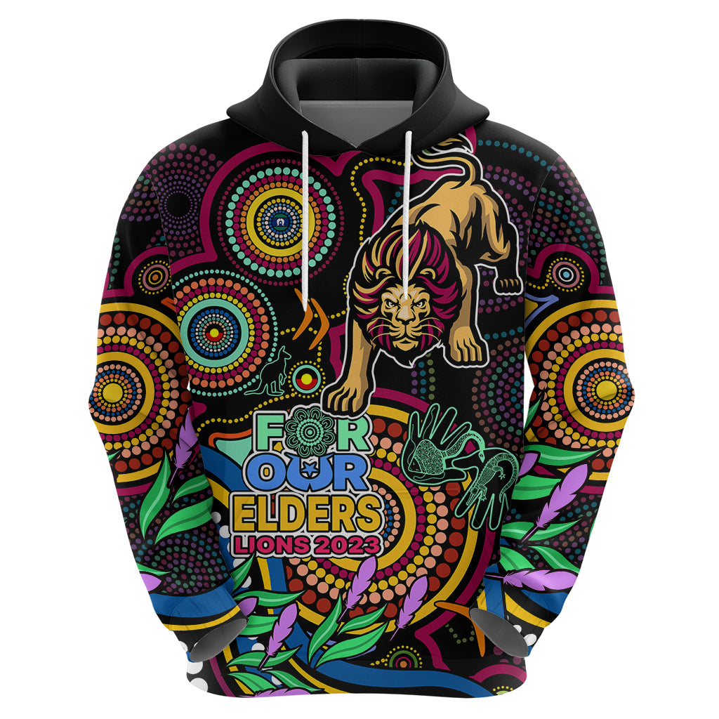 Lions Football Aboriginal Art Hoodie NAIDOC Indigenous Tribal LT9 - Vibe Hoodie Shop