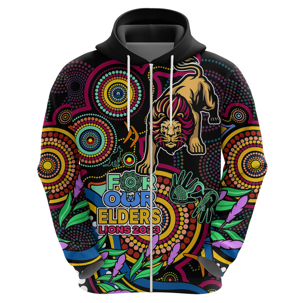 Lions Football Aboriginal Art Hoodie NAIDOC Indigenous Tribal LT9 - Vibe Hoodie Shop