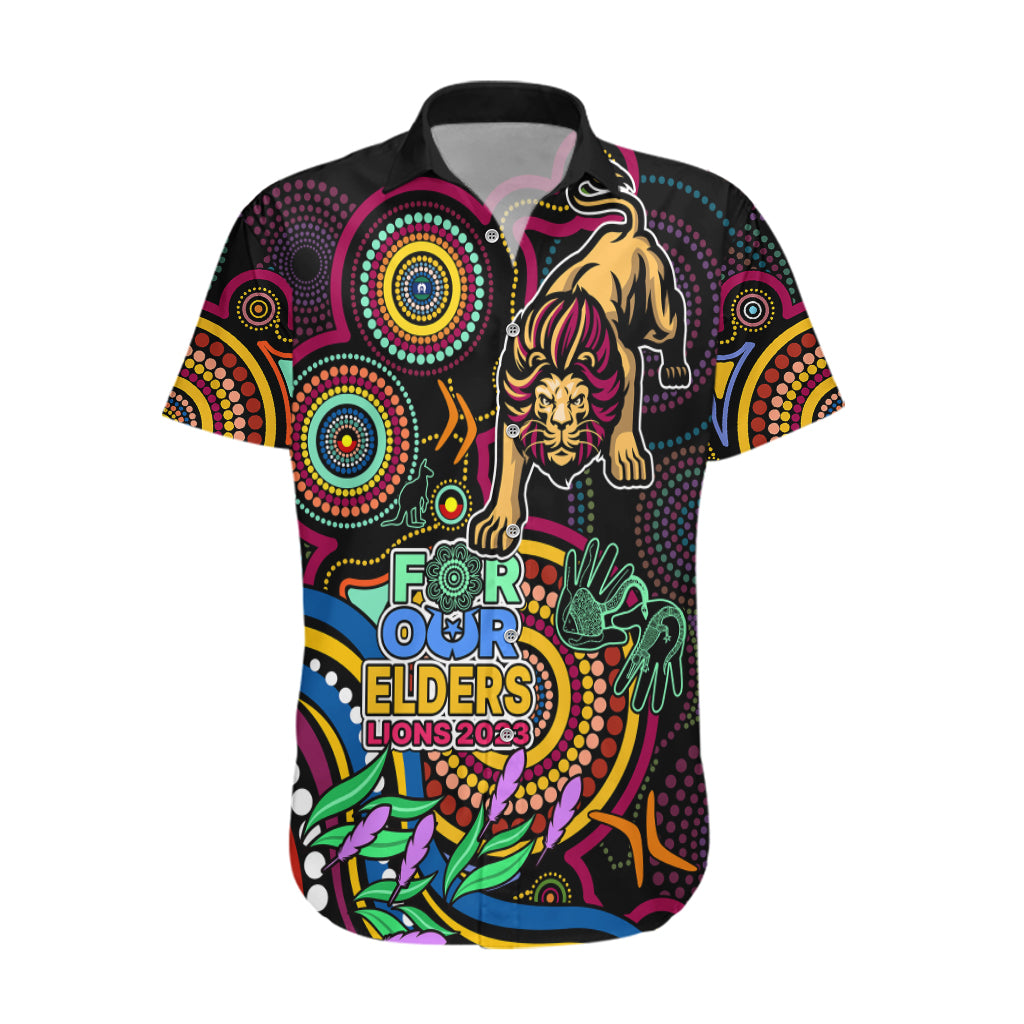 Custom Lions Football Aboriginal Art Hawaiian Shirt NAIDOC Indigenous Tribal - Vibe Hoodie Shop