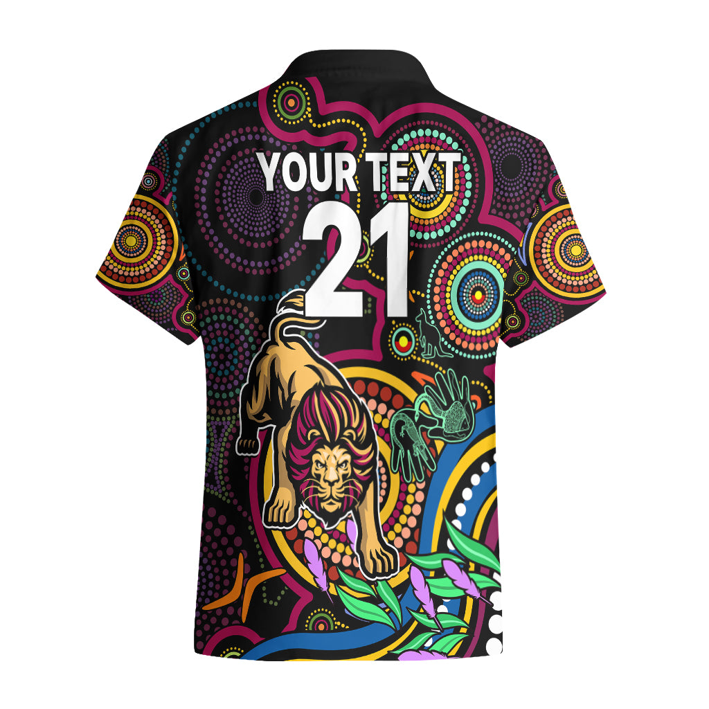 Custom Lions Football Aboriginal Art Hawaiian Shirt NAIDOC Indigenous Tribal - Vibe Hoodie Shop