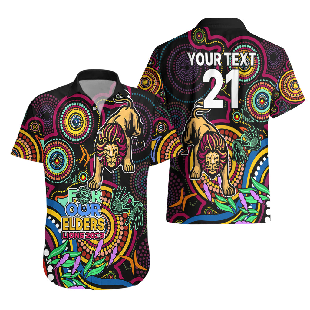 Custom Lions Football Aboriginal Art Hawaiian Shirt NAIDOC Indigenous Tribal - Vibe Hoodie Shop