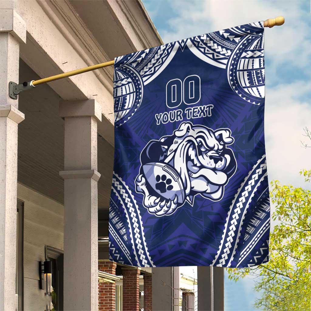 Bulldogs Rugby Custom Garden Flag Go Berries With Polynesian Style - Vibe Hoodie Shop