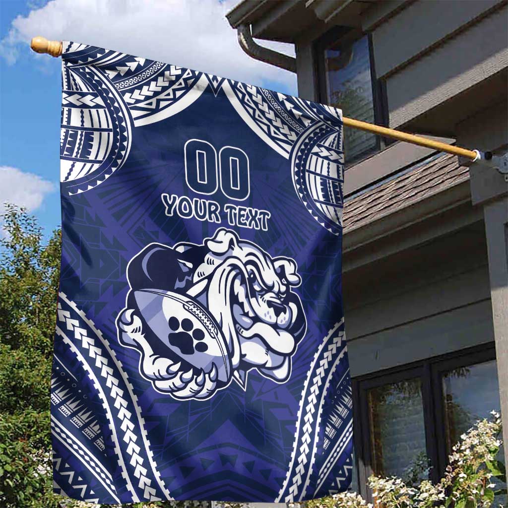 Bulldogs Rugby Custom Garden Flag Go Berries With Polynesian Style - Vibe Hoodie Shop