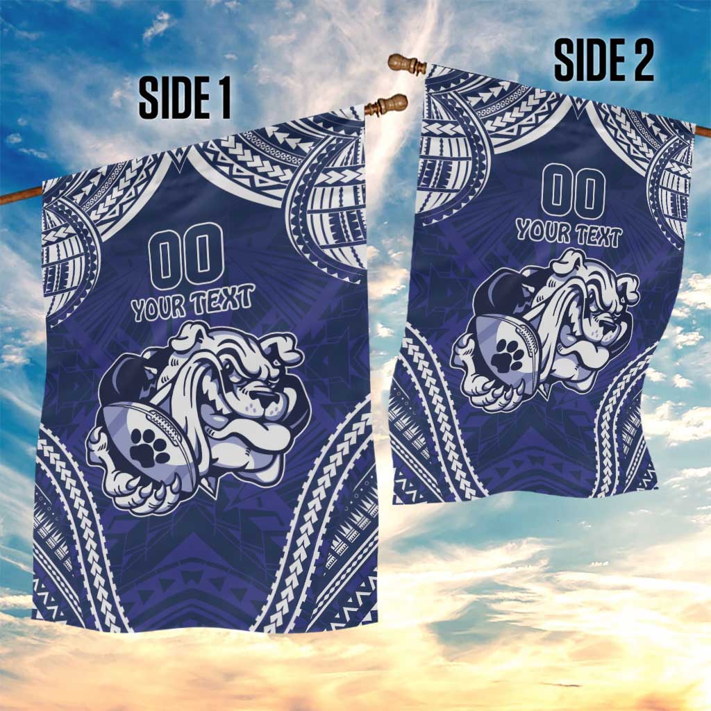 Bulldogs Rugby Custom Garden Flag Go Berries With Polynesian Style - Vibe Hoodie Shop