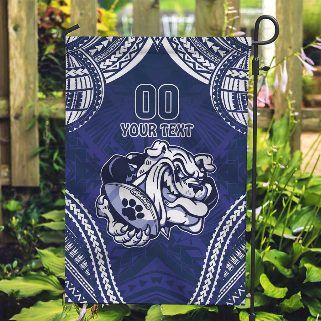 Bulldogs Rugby Custom Garden Flag Go Berries With Polynesian Style - Vibe Hoodie Shop