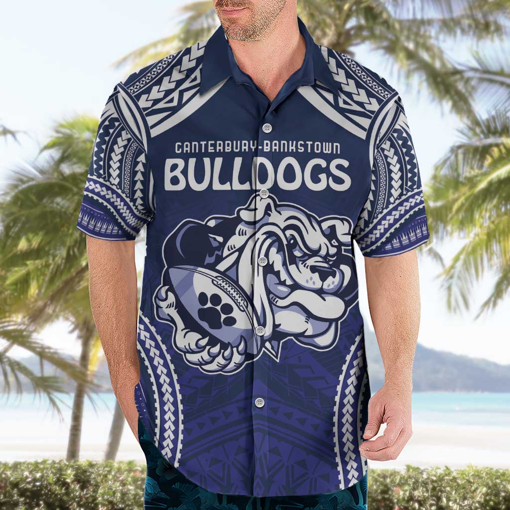 Bulldogs Rugby Custom Hawaiian Shirt Go Berries With Polynesian Style - Vibe Hoodie Shop