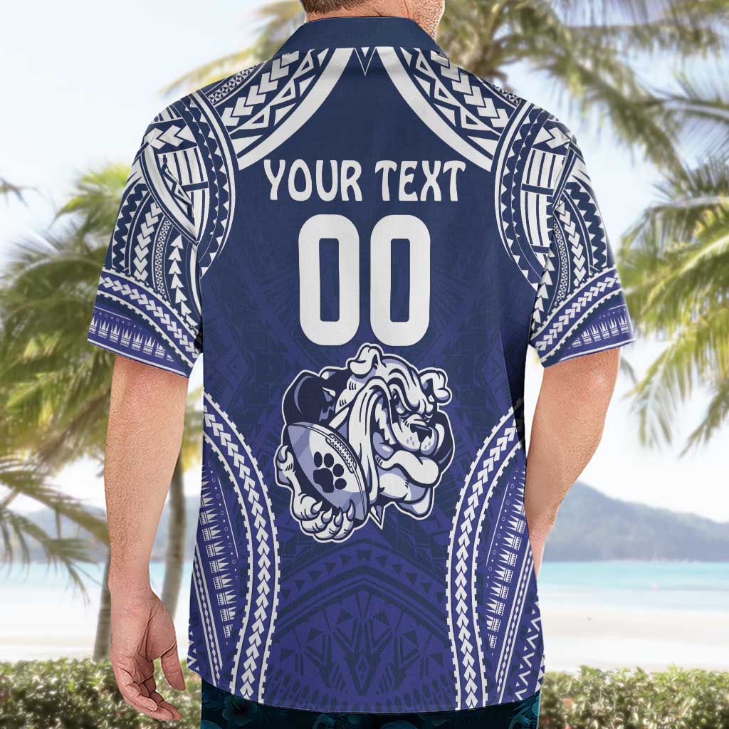 Bulldogs Rugby Custom Hawaiian Shirt Go Berries With Polynesian Style - Vibe Hoodie Shop