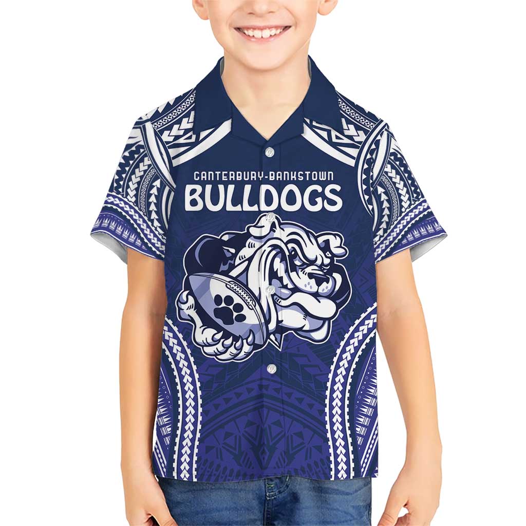 Bulldogs Rugby Custom Hawaiian Shirt Go Berries With Polynesian Style - Vibe Hoodie Shop