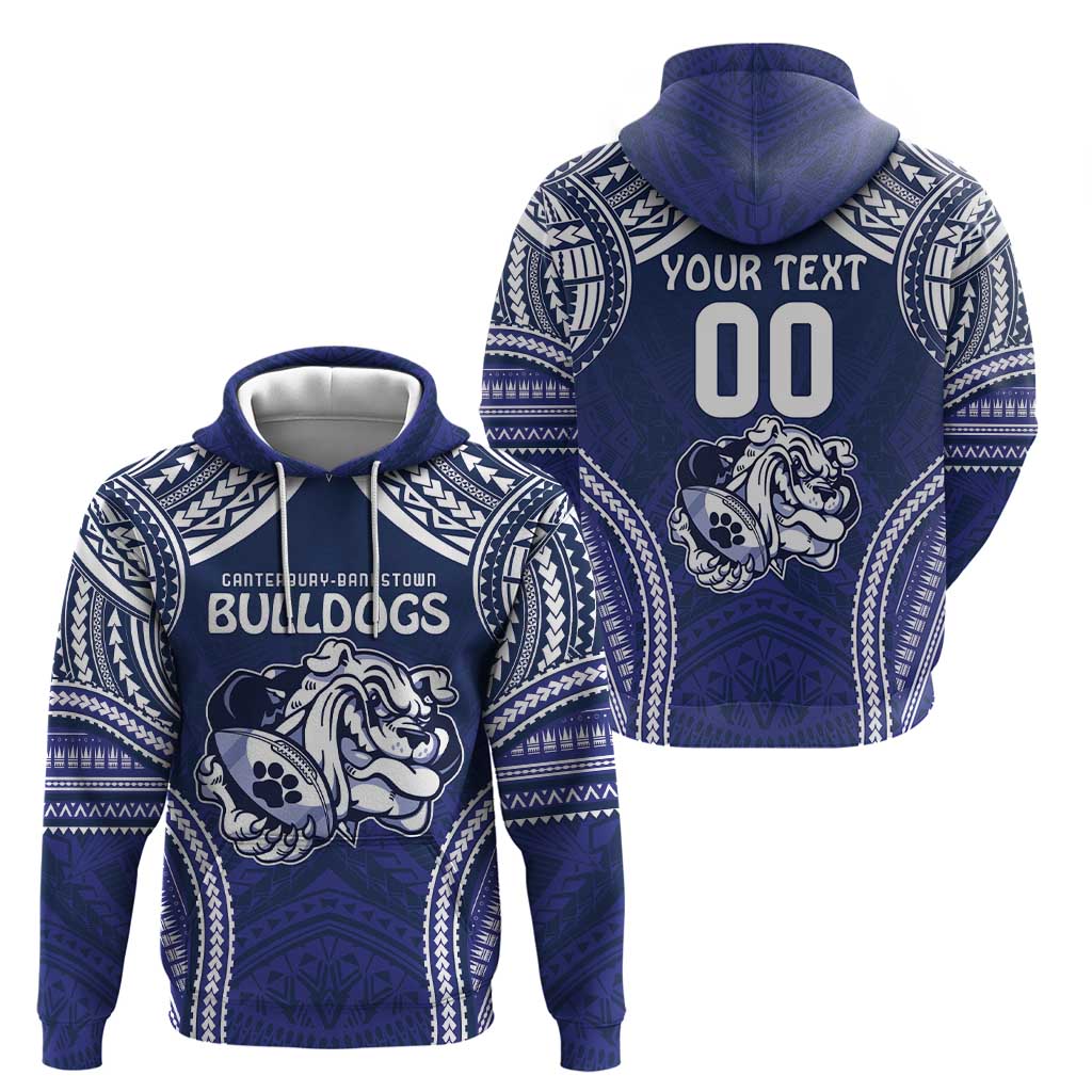 Bulldogs Rugby Custom Hoodie Go Berries With Polynesian Style LT9 - Vibe Hoodie Shop