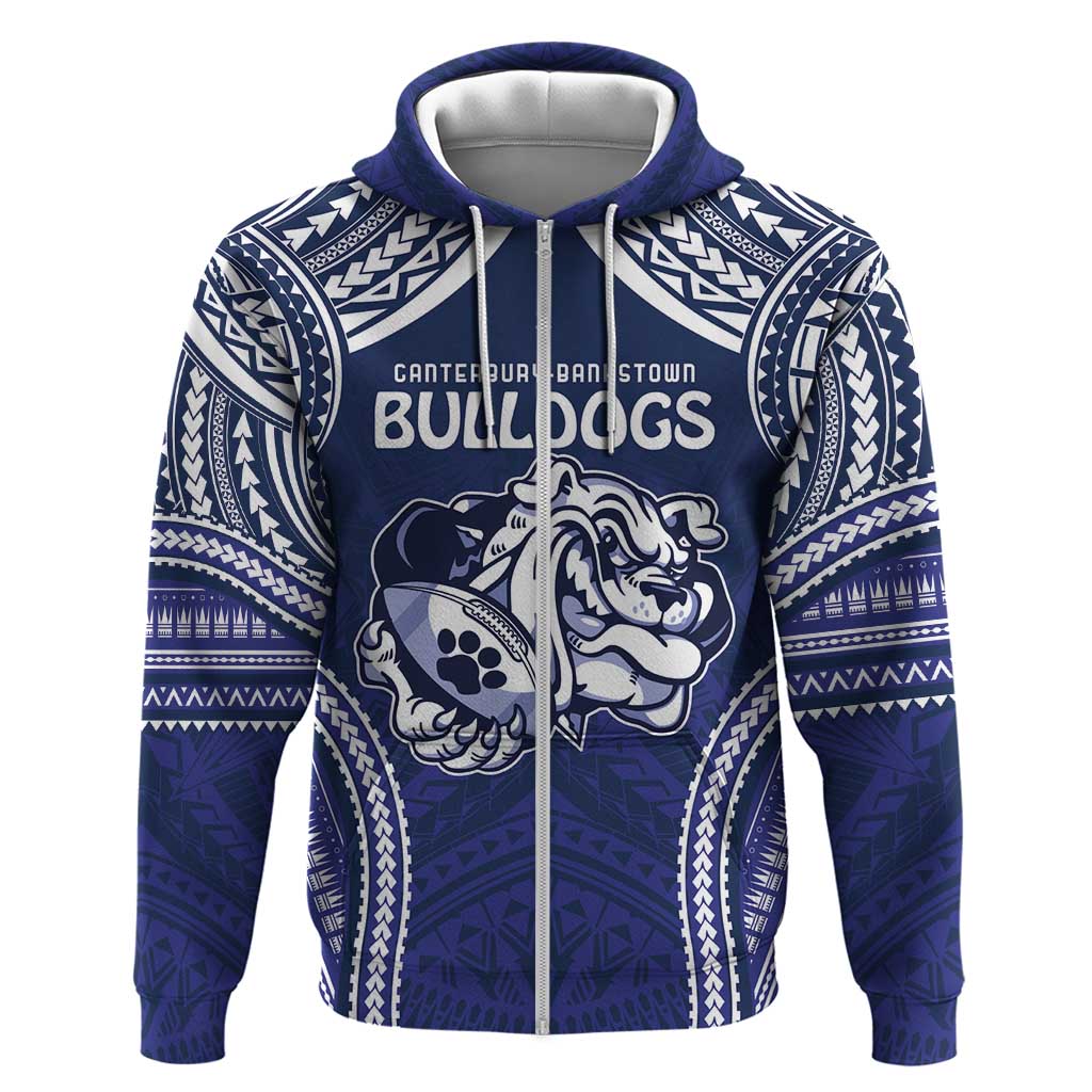 Bulldogs Rugby Custom Hoodie Go Berries With Polynesian Style LT9 - Vibe Hoodie Shop