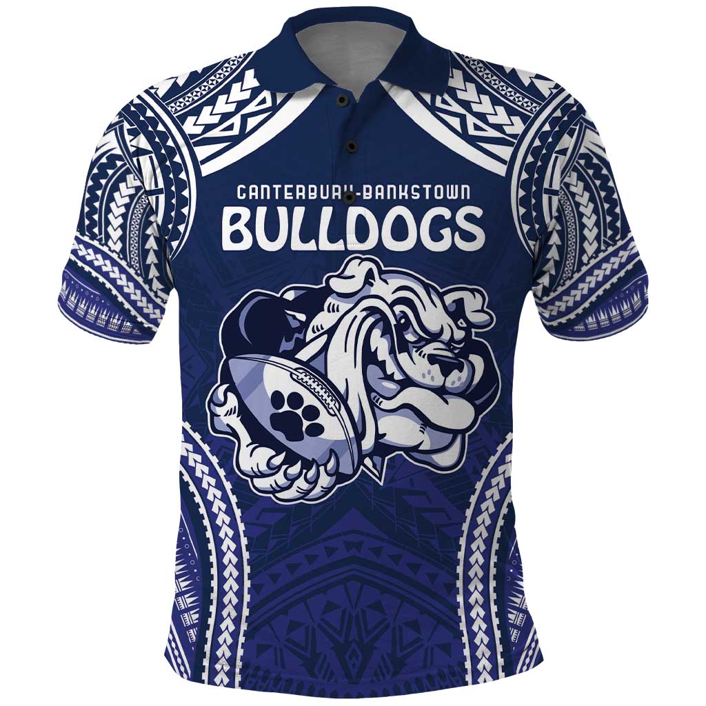 Bulldogs Rugby Custom Polo Shirt Go Berries With Polynesian Style LT9 - Vibe Hoodie Shop