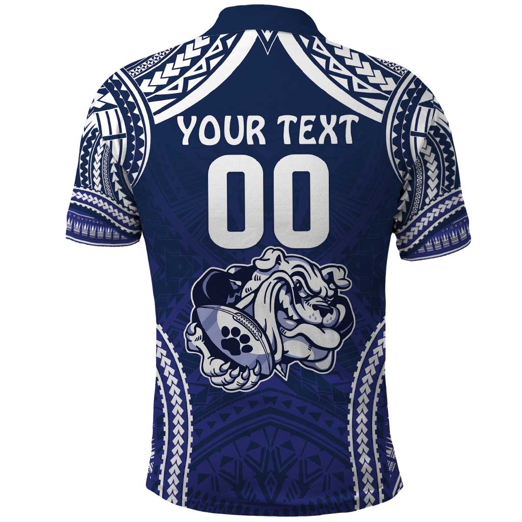 Bulldogs Rugby Custom Polo Shirt Go Berries With Polynesian Style LT9 - Vibe Hoodie Shop