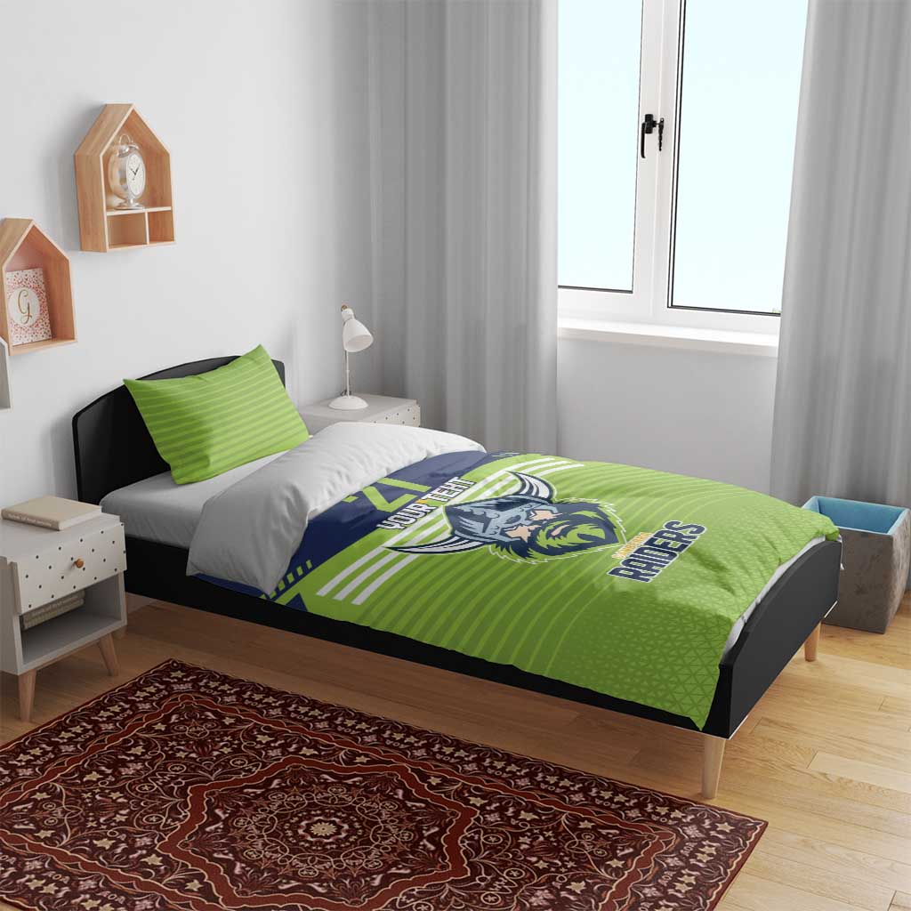 Raiders Rugby Custom Bedding Set The Green Machine Simple Style - Vibe Hoodie Shop