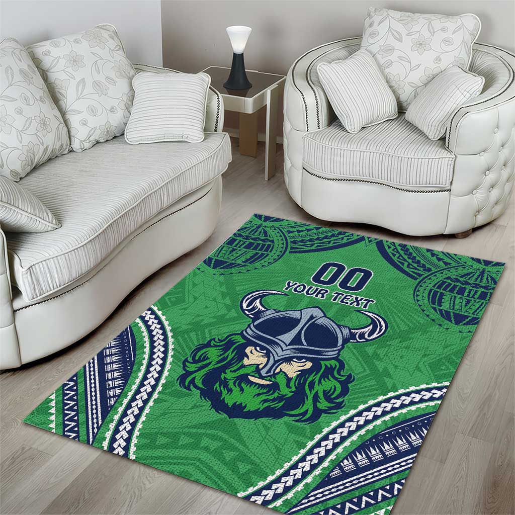 Raiders Rugby Custom Area Rug With Polynesian Style - Vibe Hoodie Shop