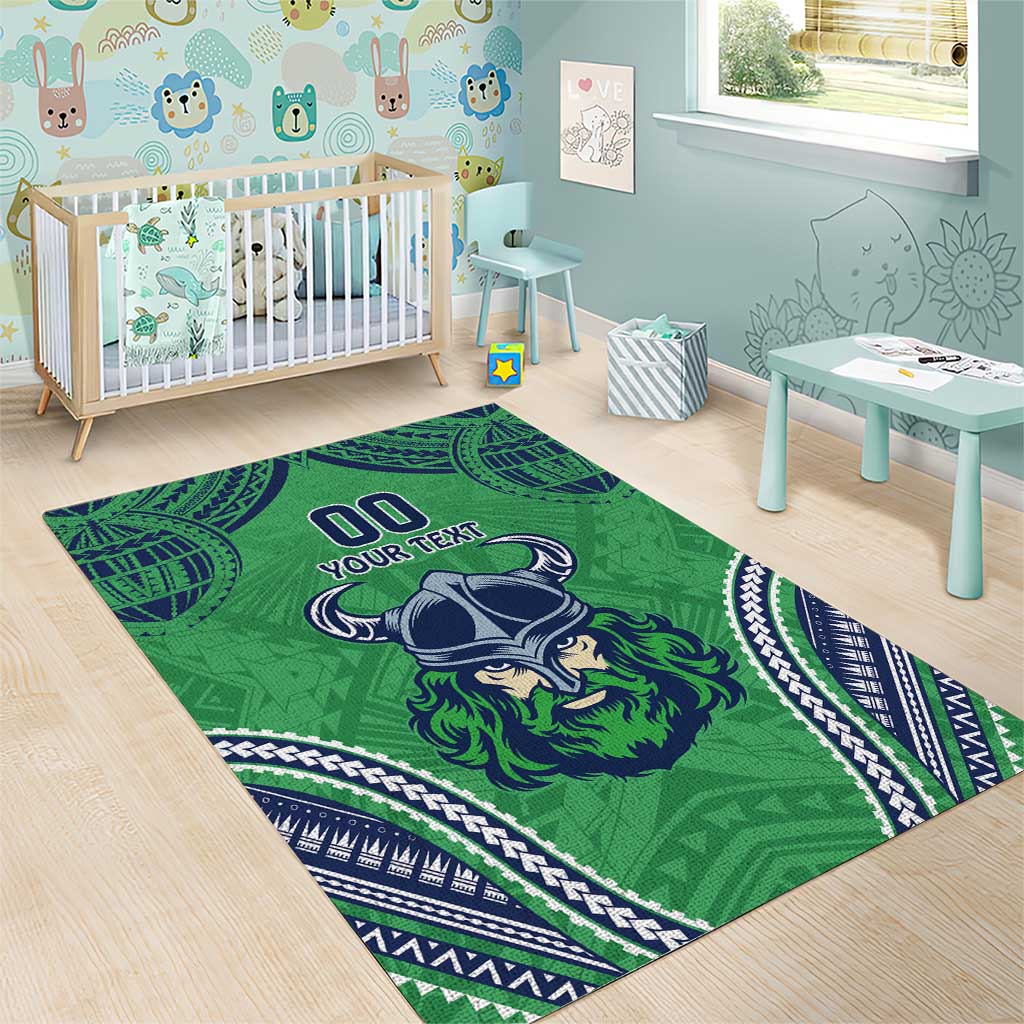 Raiders Rugby Custom Area Rug With Polynesian Style - Vibe Hoodie Shop