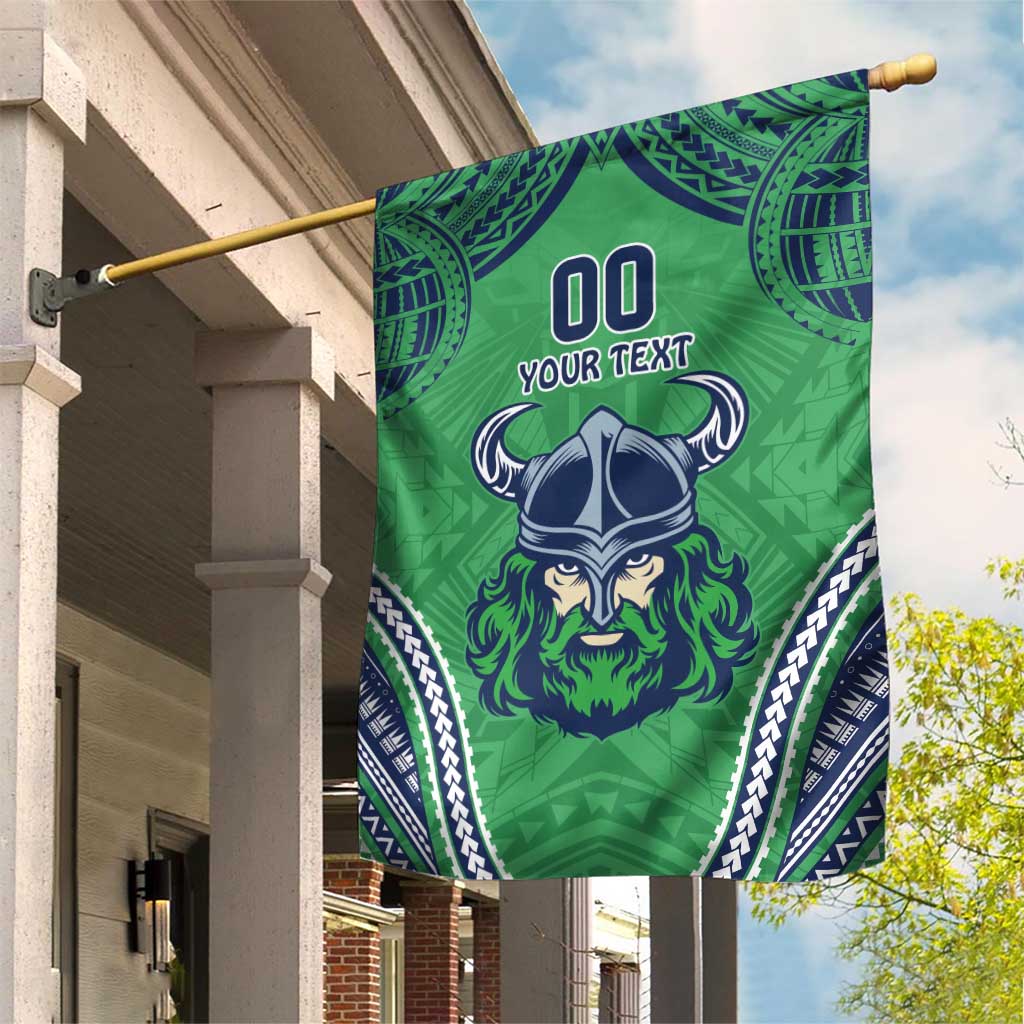 Raiders Rugby Custom Garden Flag With Polynesian Style - Vibe Hoodie Shop