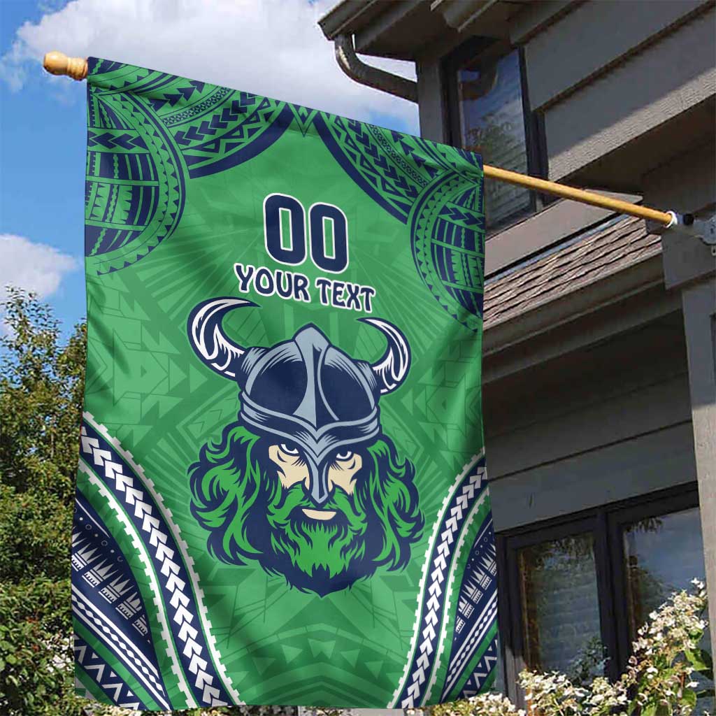 Raiders Rugby Custom Garden Flag With Polynesian Style - Vibe Hoodie Shop
