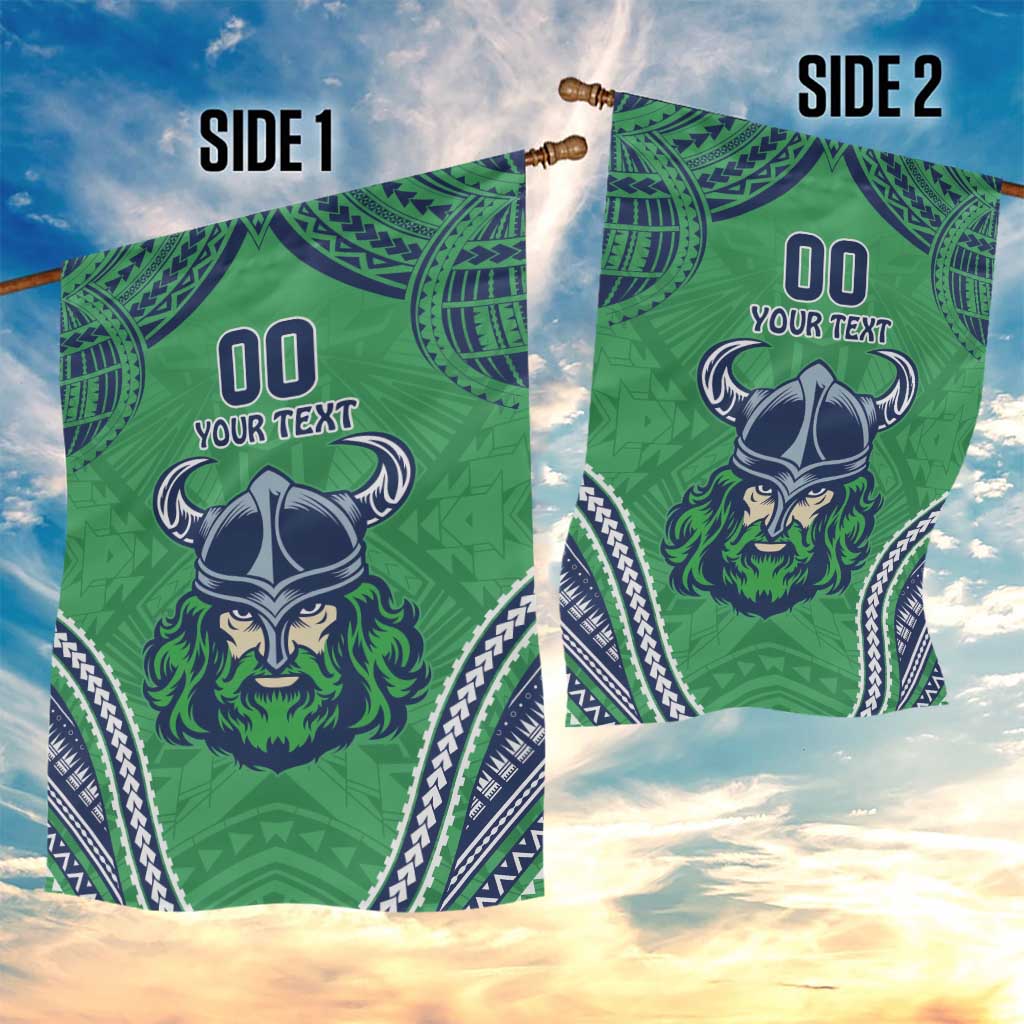 Raiders Rugby Custom Garden Flag With Polynesian Style - Vibe Hoodie Shop