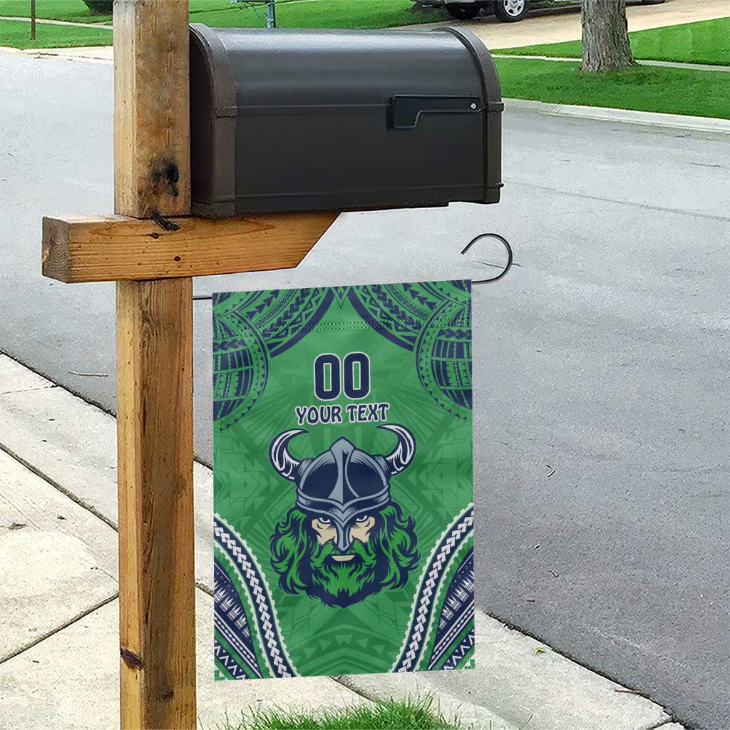 Raiders Rugby Custom Garden Flag With Polynesian Style - Vibe Hoodie Shop