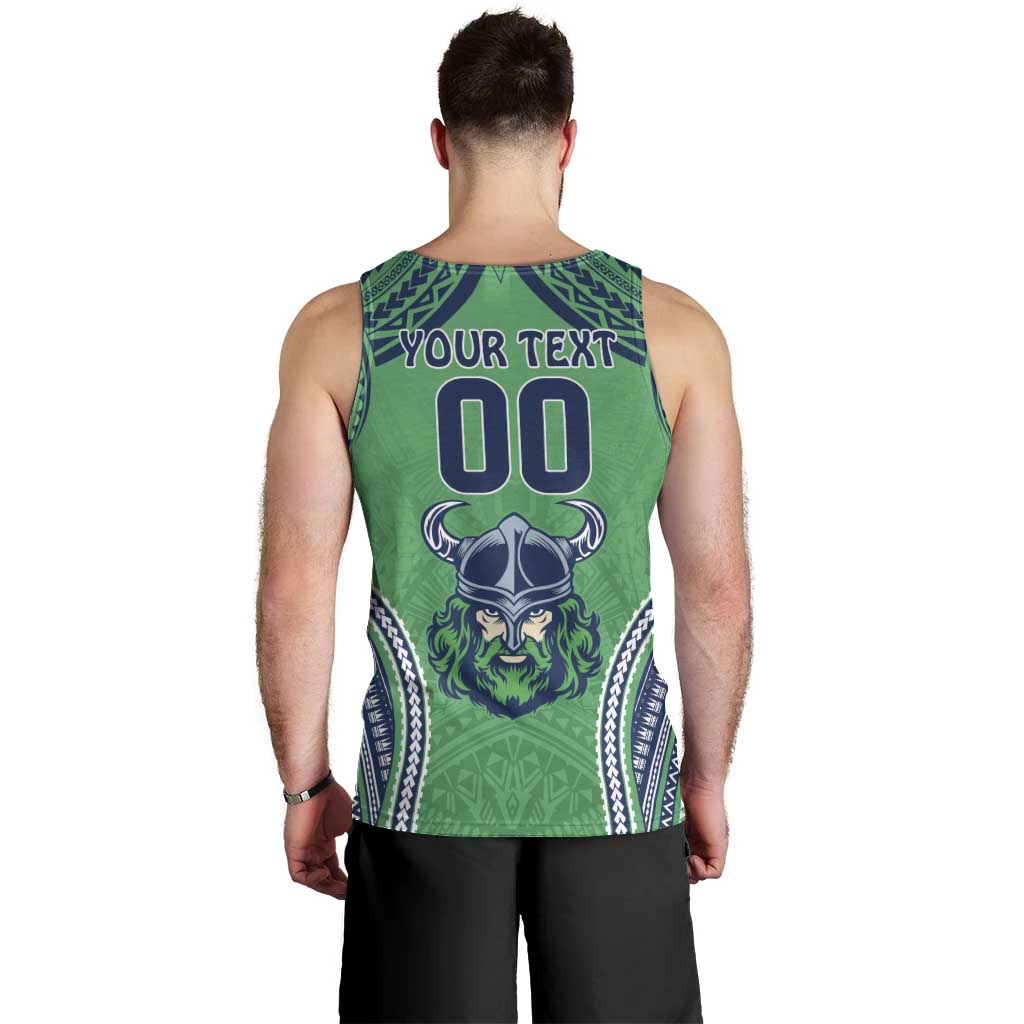 Raiders Rugby Custom Men Tank Top With Polynesian Style - Vibe Hoodie Shop