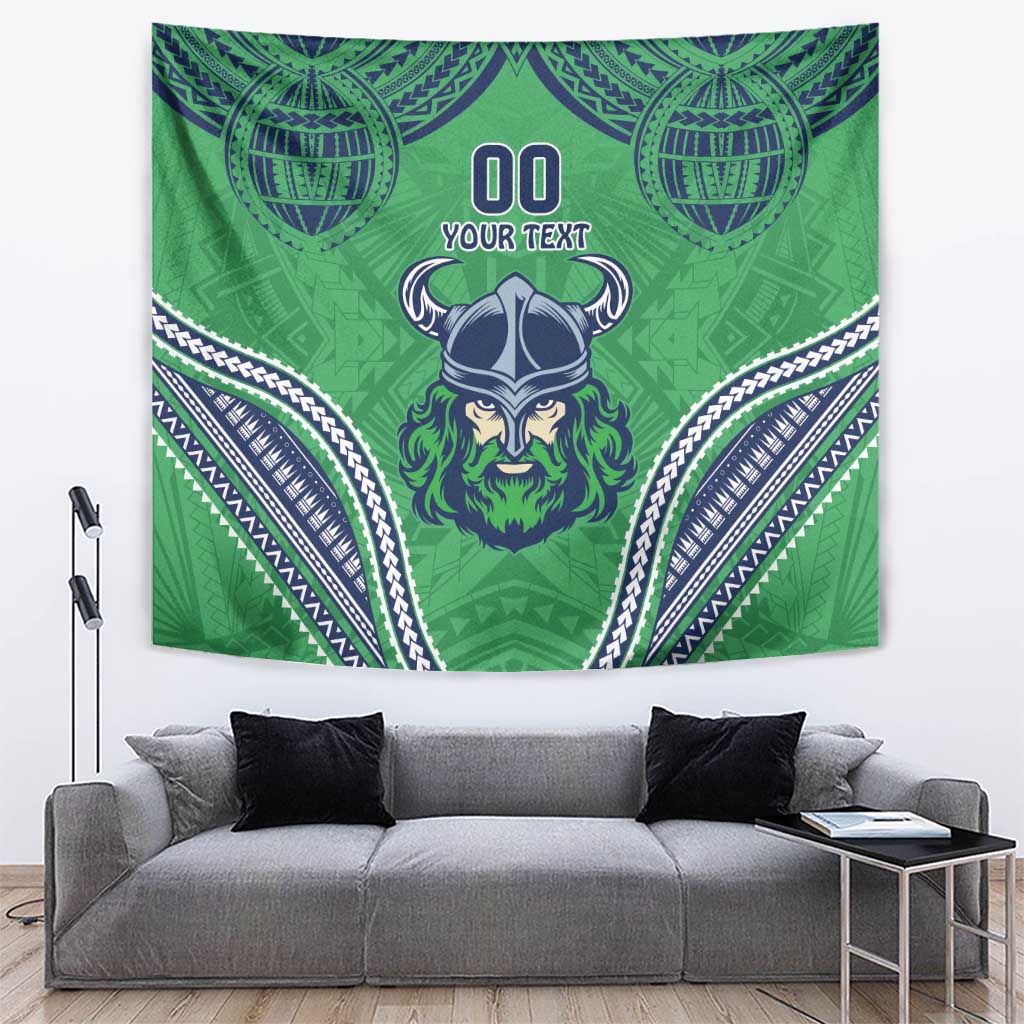 Raiders Rugby Custom Tapestry With Polynesian Style - Vibe Hoodie Shop