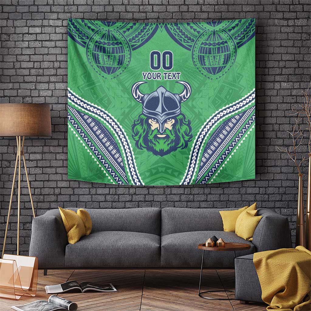 Raiders Rugby Custom Tapestry With Polynesian Style - Vibe Hoodie Shop