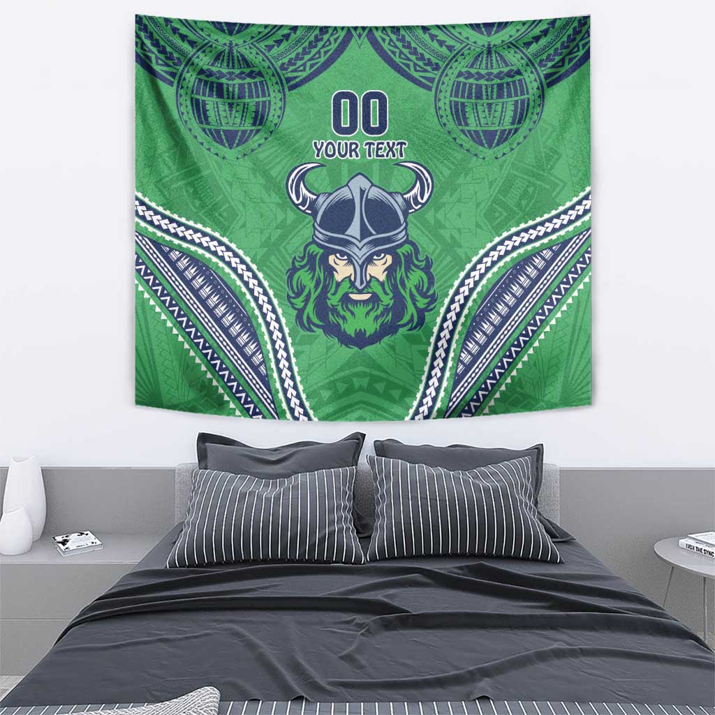 Raiders Rugby Custom Tapestry With Polynesian Style - Vibe Hoodie Shop