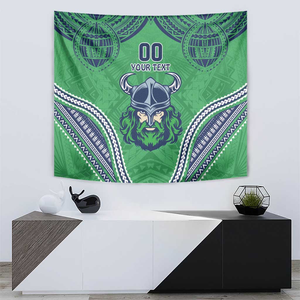 Raiders Rugby Custom Tapestry With Polynesian Style - Vibe Hoodie Shop