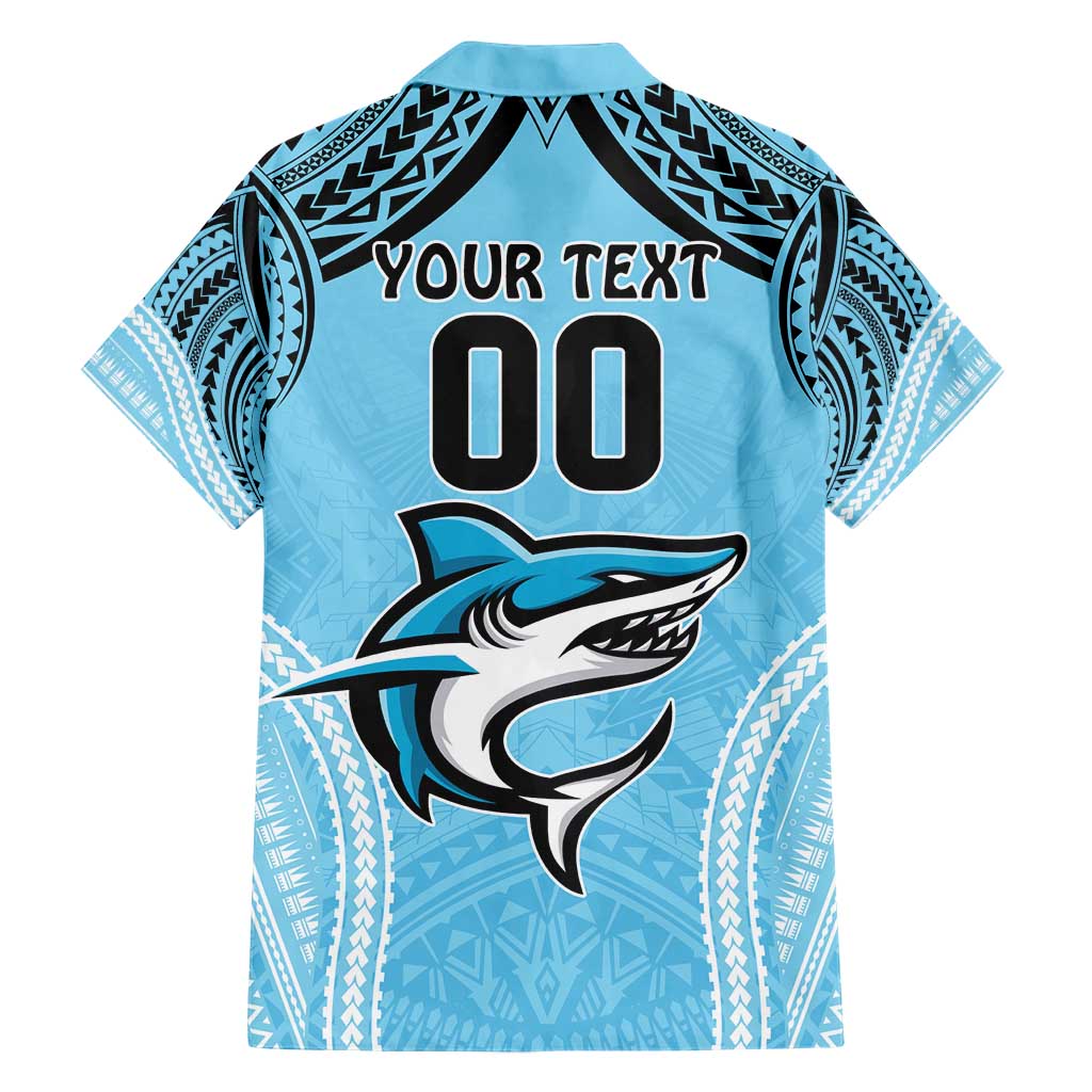 Sharks Rugby Custom Hawaiian Shirt With Polynesian Style - Vibe Hoodie Shop