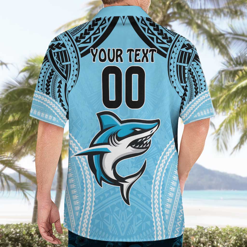 Sharks Rugby Custom Hawaiian Shirt With Polynesian Style - Vibe Hoodie Shop