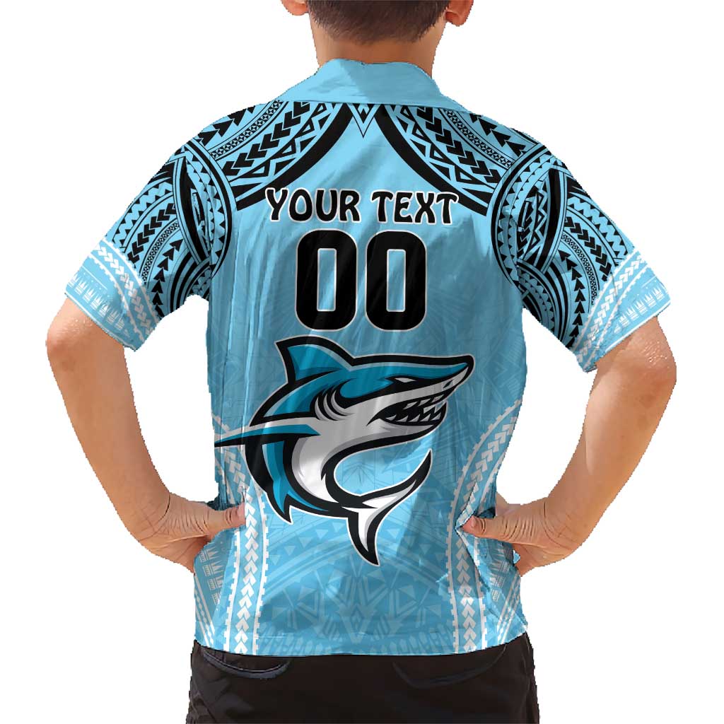 Sharks Rugby Custom Hawaiian Shirt With Polynesian Style - Vibe Hoodie Shop