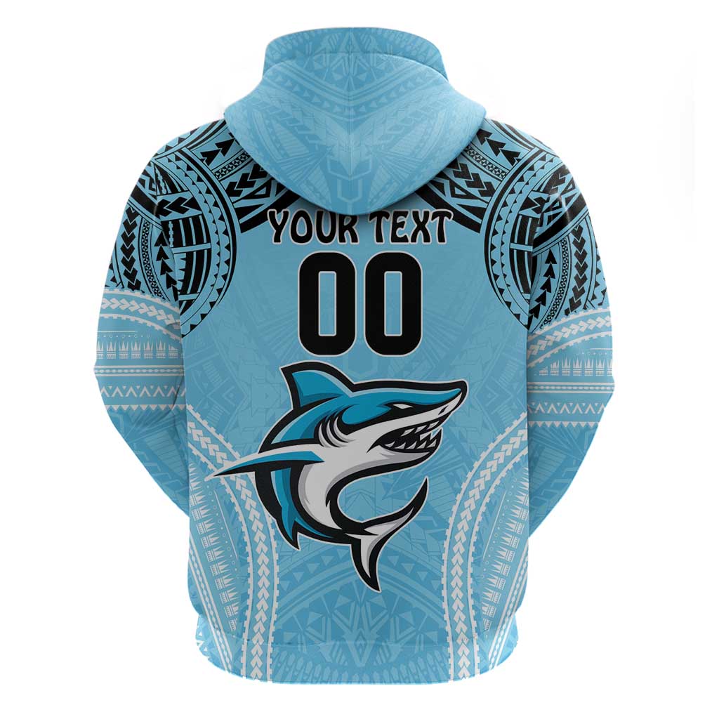 Sharks Rugby Custom Hoodie With Polynesian Style LT9 - Vibe Hoodie Shop