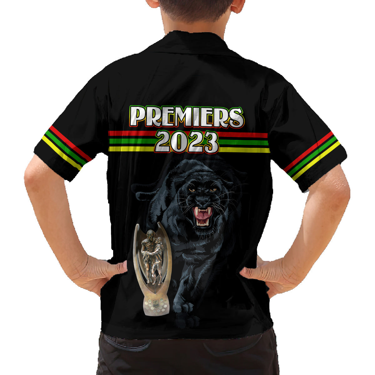 panther-premierships-family-matching-long-sleeve-bodycon-dress-and-hawaiian-shirt-go-champions-2023-black-simple-style