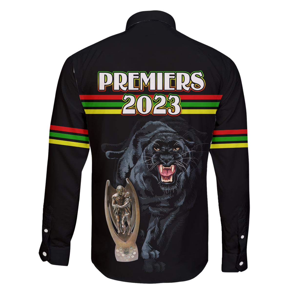 panther-premierships-family-matching-off-shoulder-long-sleeve-dress-and-hawaiian-shirt-go-champions-2023-black-simple-style