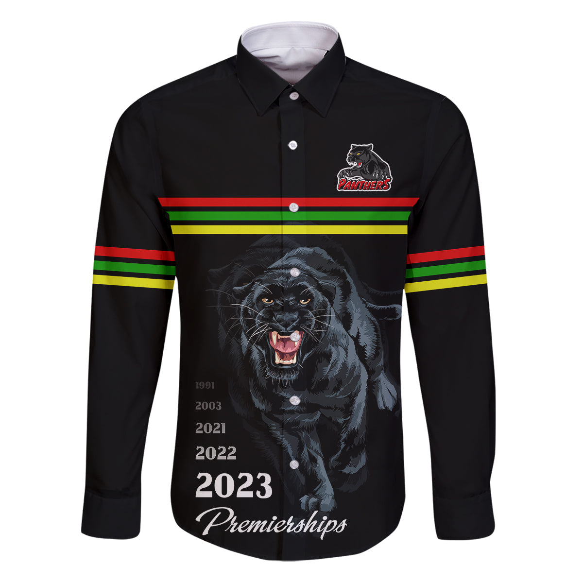 panther-premierships-family-matching-puletasi-dress-and-hawaiian-shirt-go-champions-2023-black-simple-style