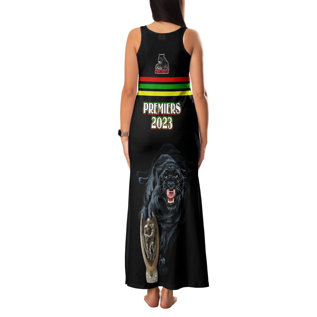 panther-premierships-family-matching-tank-maxi-dress-and-hawaiian-shirt-go-champions-2023-black-simple-style