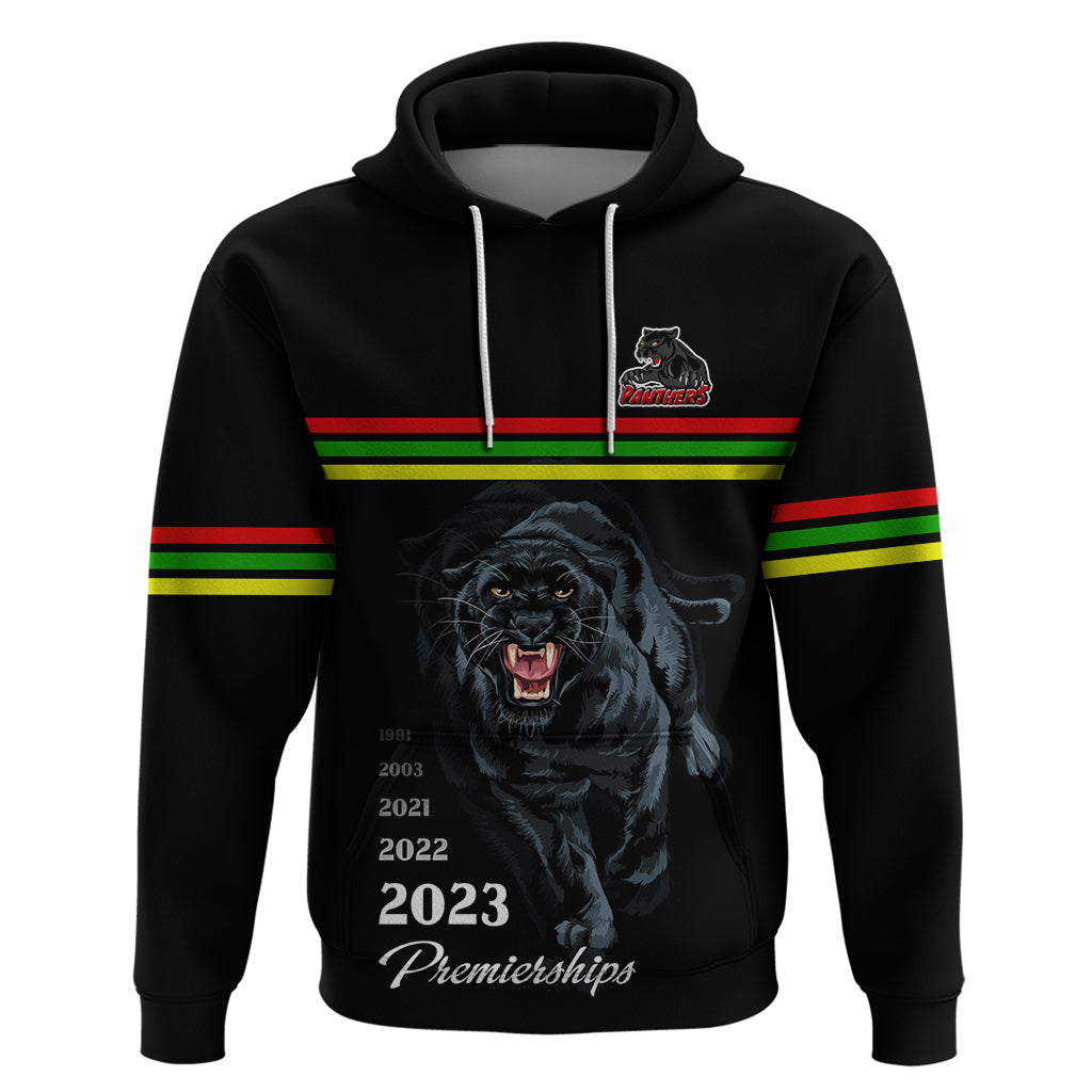Panther Premierships Hoodie Go Champions 2023 Black Simple Style LT9 - Vibe Hoodie Shop
