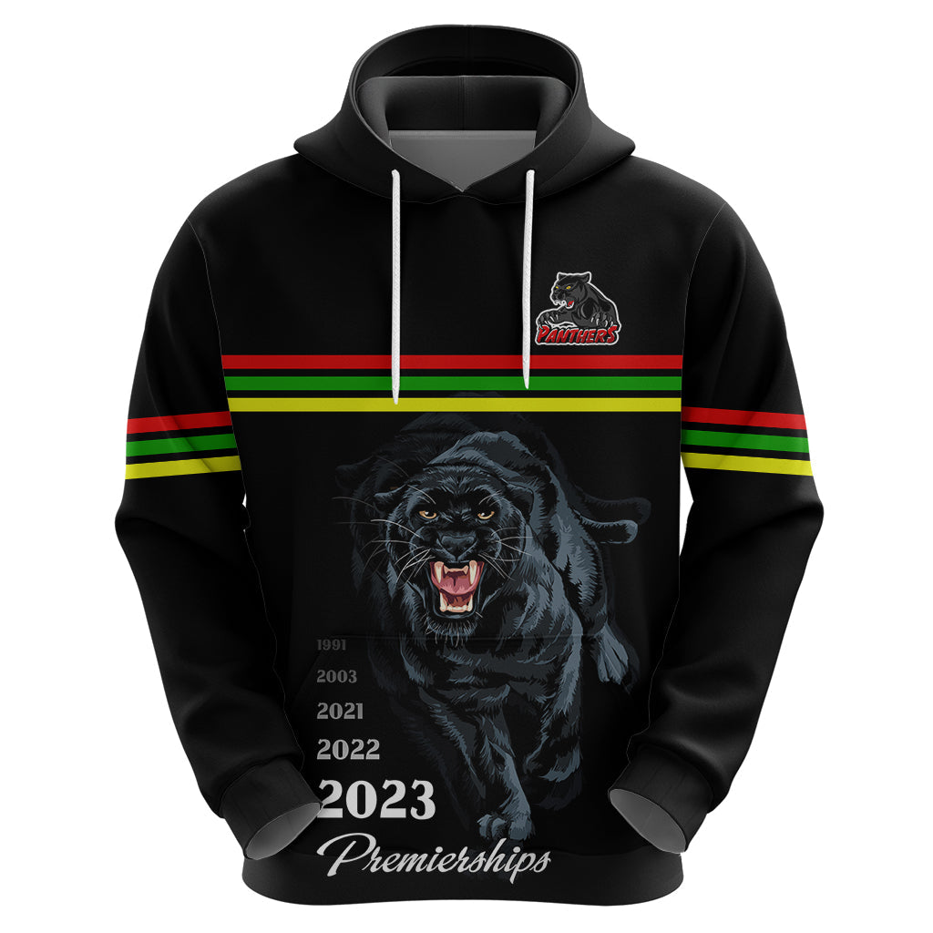 Panther Premierships Hoodie Go Champions 2023 Black Simple Style LT9 - Vibe Hoodie Shop