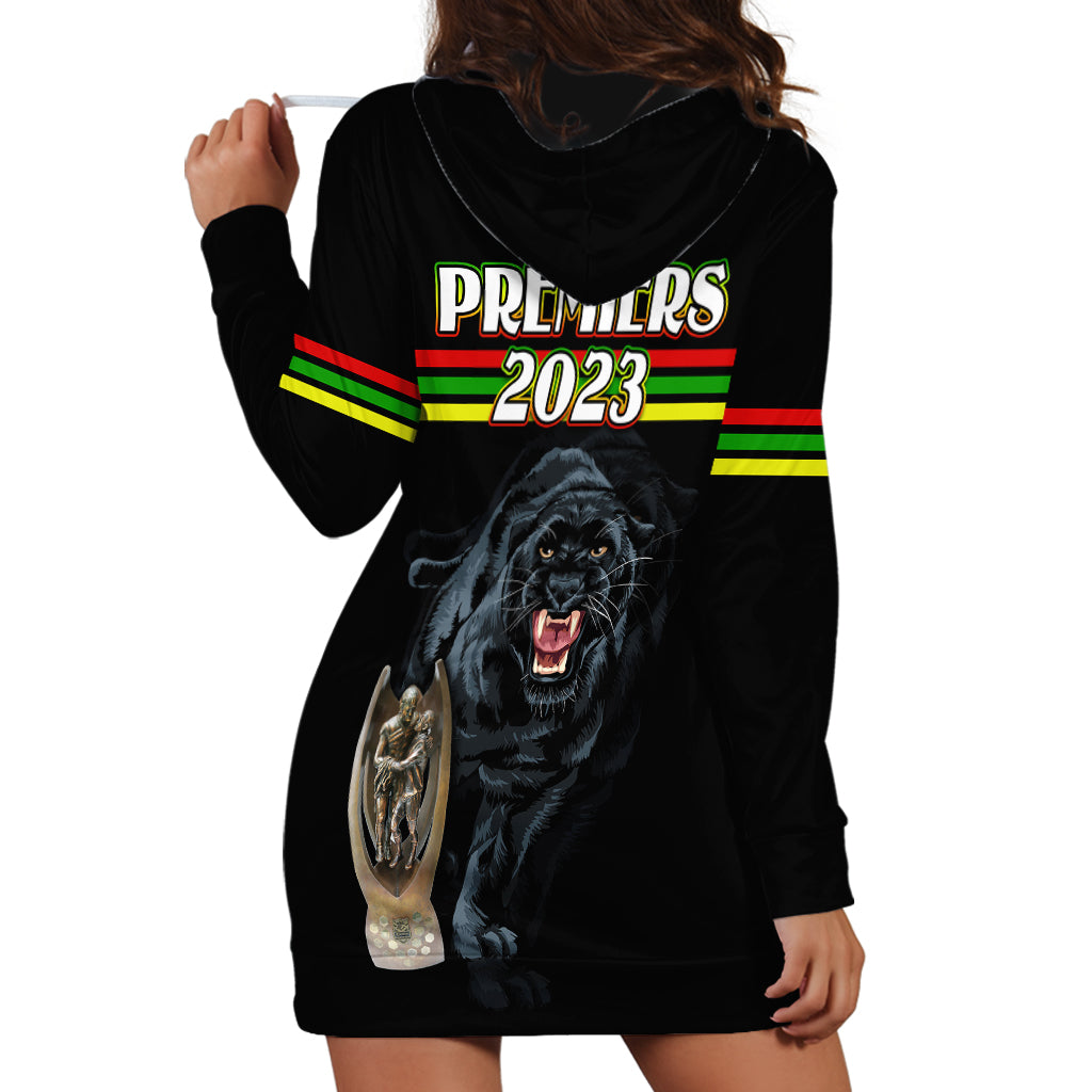 Panther Premierships Hoodie Dress Go Champions 2023 Black Simple Style - Vibe Hoodie Shop